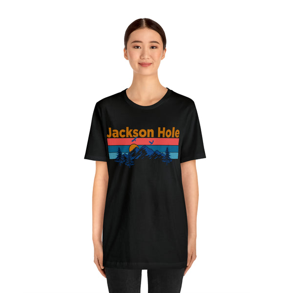 Jackson Hole, Wyoming Shirt - Mountain Sunset Unisex Jackson Hole T-Shirt