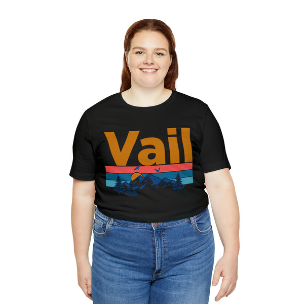 Vail, Colorado Shirt - Mountain Sunset Unisex Vail T-Shirt