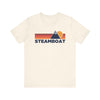 Retro Steamboat, Colorado T-shirt, Mountain Tee, Vintage Steamboat Unisex Jersey Shirt, Outdoor Hiking Apparel