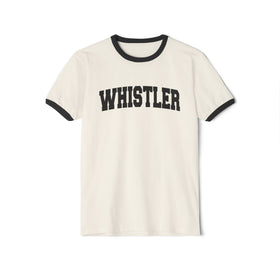 Whistler, Canada Cotton Ringer Graphic Tee - Unisex Whistler T Shirt, Vintage Style Tee, Men's/Women's Tee - 0