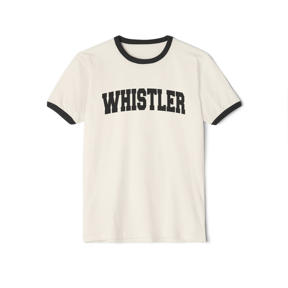 Whistler, Canada Cotton Ringer Graphic Tee - Unisex Whistler T Shirt, Vintage Style Tee, Men's/Women's Tee