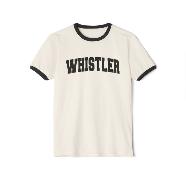 Whistler, Canada Cotton Ringer Graphic Tee - Unisex Whistler T Shirt, Vintage Style Tee, Men's/Women's Tee