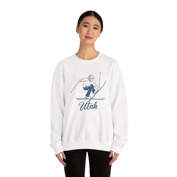 Utah Sweatshirt - Vintage Skiing Graphic Crewneck