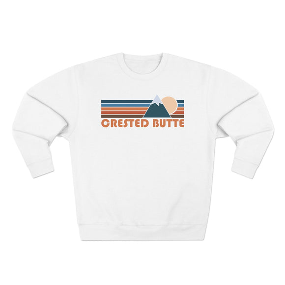 Premium Crested Butte, Colorado Retro Mountain Graphic Sweatshirt