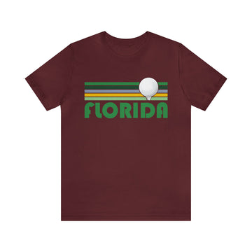 Buy maroon Golf Florida T-Shirt - Retro Golf Unisex Florida Shirt