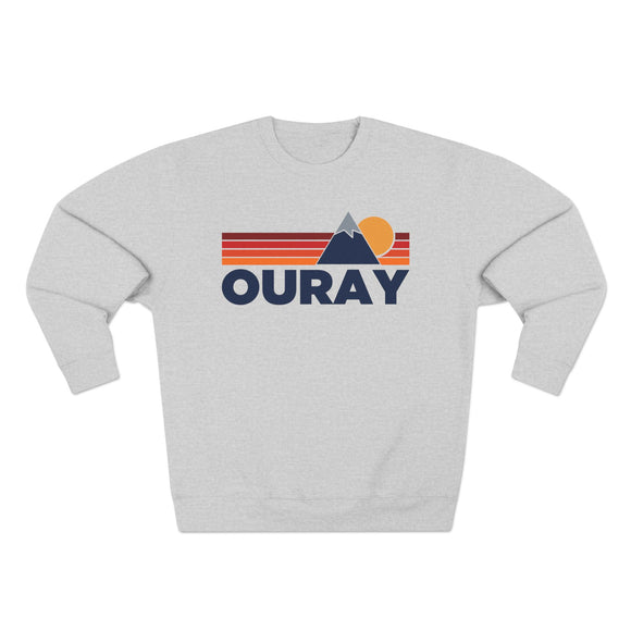 Premium Ouray, Colorado Mountain Lines Graphic Sweatshirt