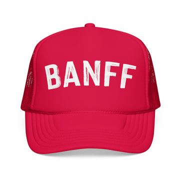 Buy red Banff, Canada Trucker Hat - Banff Cap