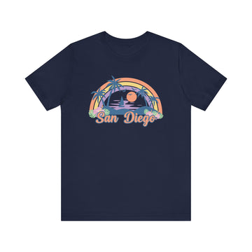 Buy navy San Diego, California T-Shirt - Retro Beach Unisex San Diego Shirt