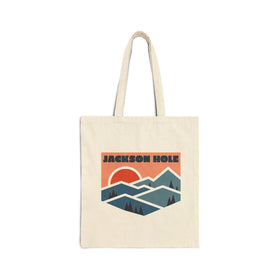 Jackson Hole, Wyoming Cotton Canvas Tote Bag - 15