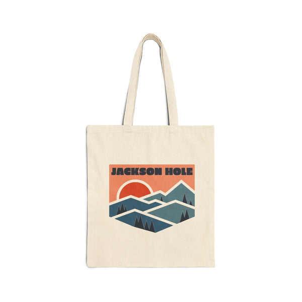 Jackson Hole, Wyoming Cotton Canvas Tote Bag - 15