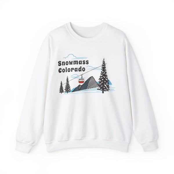 Snowmass, Colorado Sweatshirt - Unisex Retro Ski Mountain Gondola Snowmass Sweatshirt