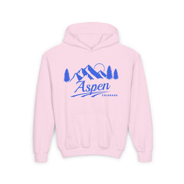 Buy light-pink Retro Aspen, Colorado Youth Hoodie - Mountain Aspen, Colorado Kids Sweatshirt, Cute Aspen, Colorado Children's Pullover