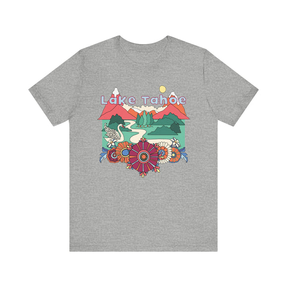 Lake Tahoe Shirt, California Retro T-Shirt, Hippie Style California tee, Lake Tahoe Mountain Shirt