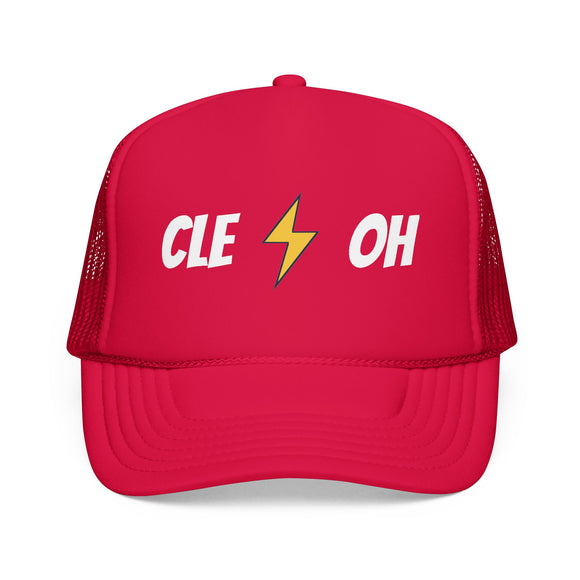 Cleveland, Ohio Retro Trucker Hat - Lightning Foam Cap