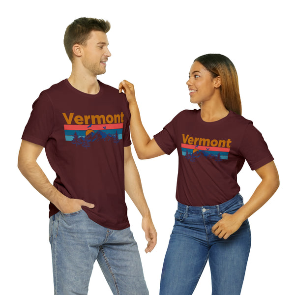 Vermont T-Shirt - Mountain Sunset Unisex Vermont Shirt