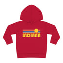Indiana Toddler Hoodie - Retro Sunrise Unisex Indiana Toddler Sweatshirt-3