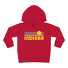 Indiana Toddler Hoodie - Retro Sunrise Unisex Indiana Toddler Sweatshirt