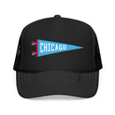 Chicago, Illinois Pennant Trucker Hat — Retro Flag Foam Cap-2