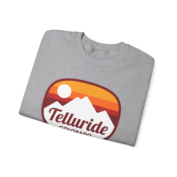 Telluride, Colorado Sweatshirt - Unisex Retro Ombre Crewneck Telluride Sweatshirt