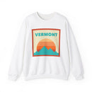 Retro Vermont Sweatshirt, Mountain Sun Design, Unisex Crewneck, Gift for Outdoorsy Friends, Vintage Vermont Jumper-1