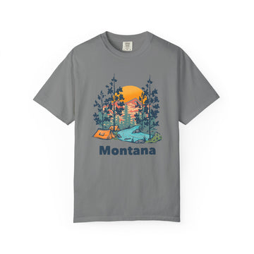 Buy grey Montana Graphic Tee, Comfort Colors Retro Unisex T shirt