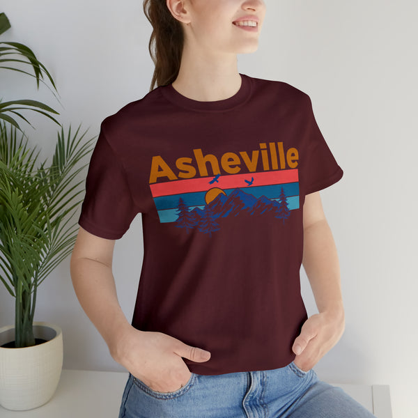 Asheville, North Carolina Shirt - Mountain Sunset Unisex Asheville T-Shirt