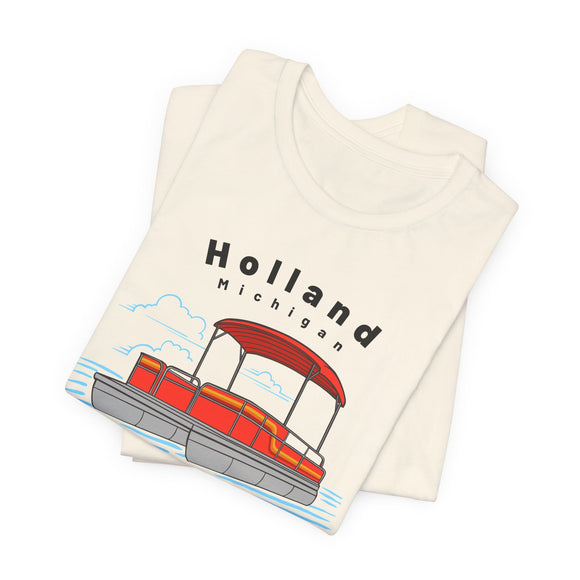 Holland, Michigan T Shirt - Pontoon Boat Tee