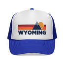 Wyoming Retro Mountains Trucker Hat - Vintage Style Wyoming Cap-3