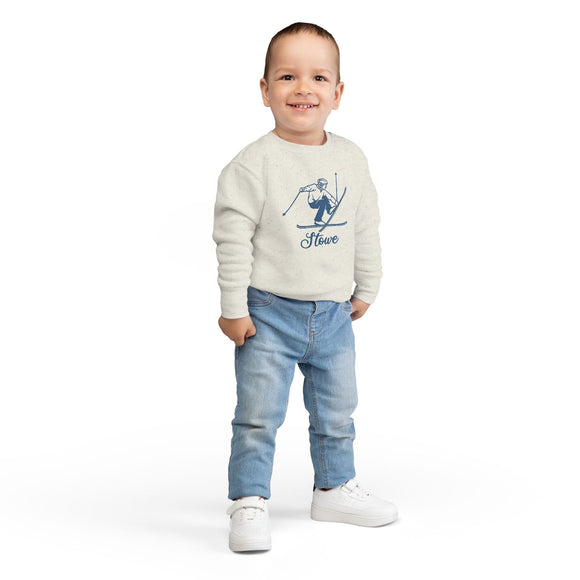 Stowe, Vermont Toddler Sweatshirt - Vintage Ski Stowe Toddler Crewneck Sweatshirt