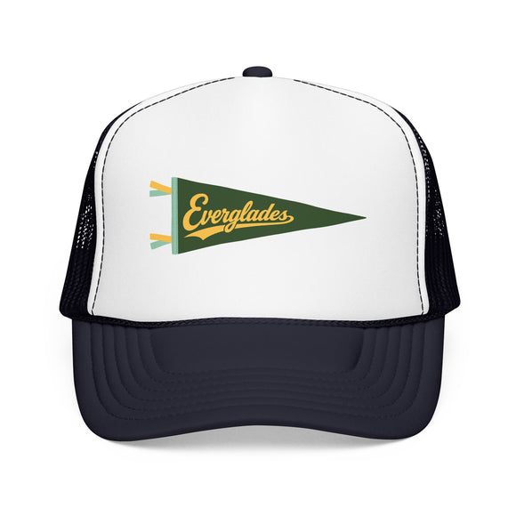Everglades National Park Pennant Trucker Hat — Vintage Foam Mesh Cap