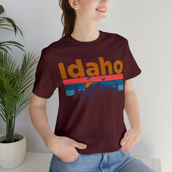 Idaho T-Shirt - Mountain Sunset Unisex Idaho Shirt