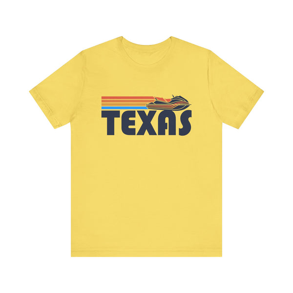 Texas T Shirt - Retro Jetski PWC Graphic Texas Tee