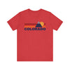 Retro Colorado T-shirt, Mountain Tee, Vintage Colorado Unisex Jersey Shirt, Outdoor Hiking Apparel
