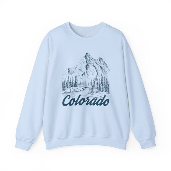 Colorado Sweatshirt - Mountain Illustration Graphic Crewneck