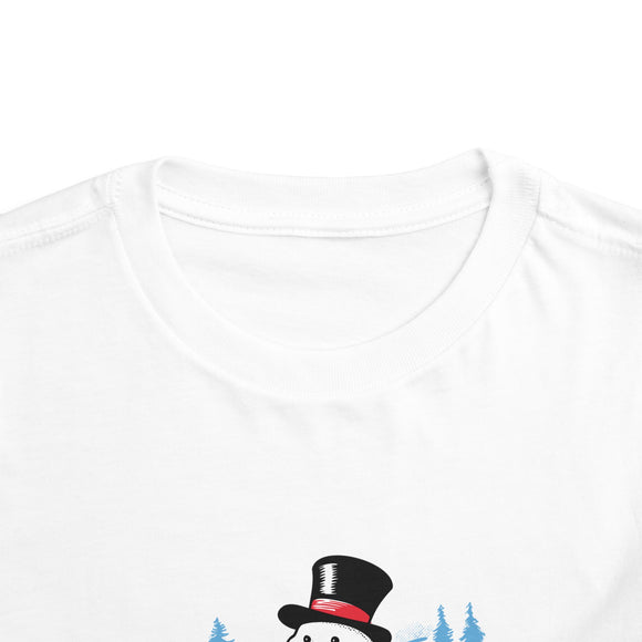 Vermont Toddler Skiing Snowman Graphic Tee - Kids Vermont Shirt