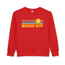 Mexico City, Mexico Toddler Sweatshirt - Retro Sun Mexico City Toddler Crewneck Sweatshirt-6