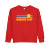 Mexico City, Mexico Toddler Sweatshirt - Retro Sun Mexico City Toddler Crewneck Sweatshirt