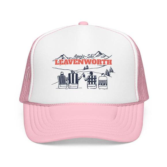 Leavenworth, Washington Après-ski Trucker Hat — Foam Mesh Cap