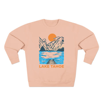 Buy pale-pink Premium Lake Tahoe, California Sweatshirt - Unisex Mountain Sweatshirt