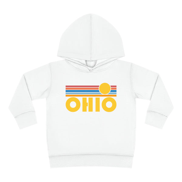 Ohio Toddler Hoodie - Retro Sunrise Unisex Ohio Toddler Sweatshirt