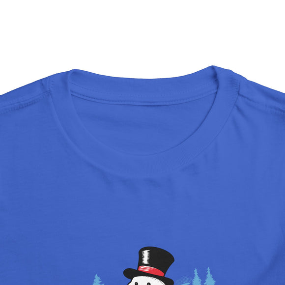 New Mexico Toddler Skiing Snowman Graphic Tee - Kids New Mexico Shirt