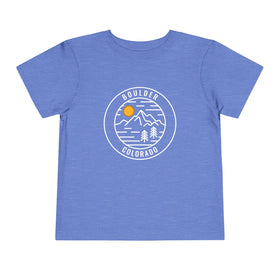 Boulder, Colorado Toddler T-Shirt - Retro Mountain Toddler Boulder Shirt