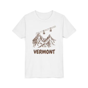 Vermont Youth T-Shirt — Vintage Gondola Ski Mountain Tee - 0