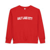 Salt Lake City, Utah Sweatshirt - Salt Lake City Toddler Crewneck Sweatshirt