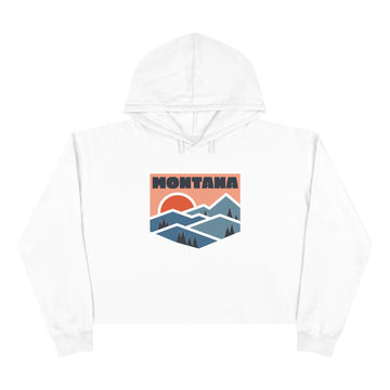 Women's Montana Crop Hoodie - Premium Mountain Crop Montana Sweatshirt