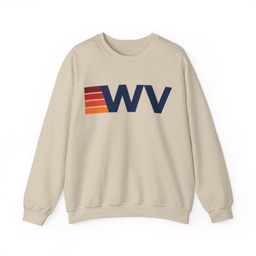 West Virginia Retro Sweatshirt | Retro Stripes West Virginia - 0