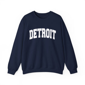 Buy navy Detroit, Michigan Sweatshirt - Unisex Graphic Crewneck