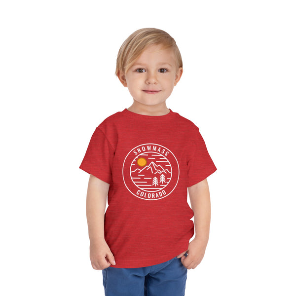 Snowmass, Colorado Toddler T-Shirt - Retro Mountain Toddler Snowmass Shirt