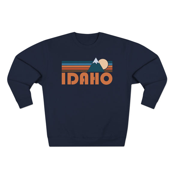Premium Idaho Retro Mountain Graphic Sweatshirt