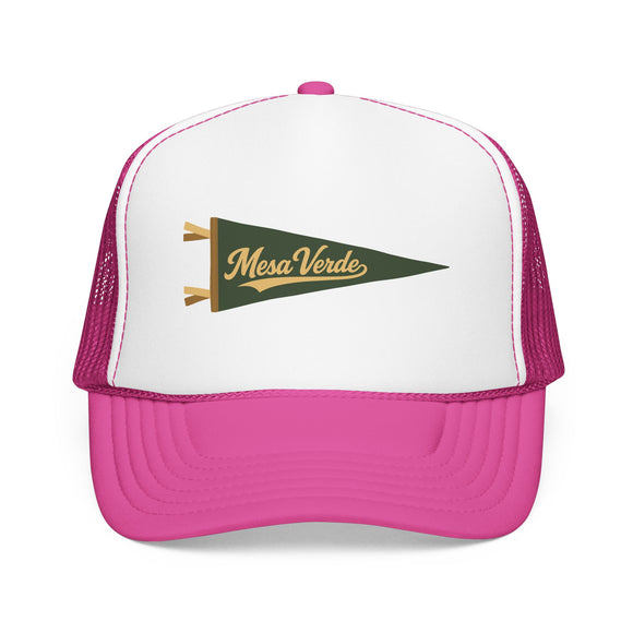 Mesa Verde National Park Pennant Trucker Hat — Vintage Foam Mesh Cap